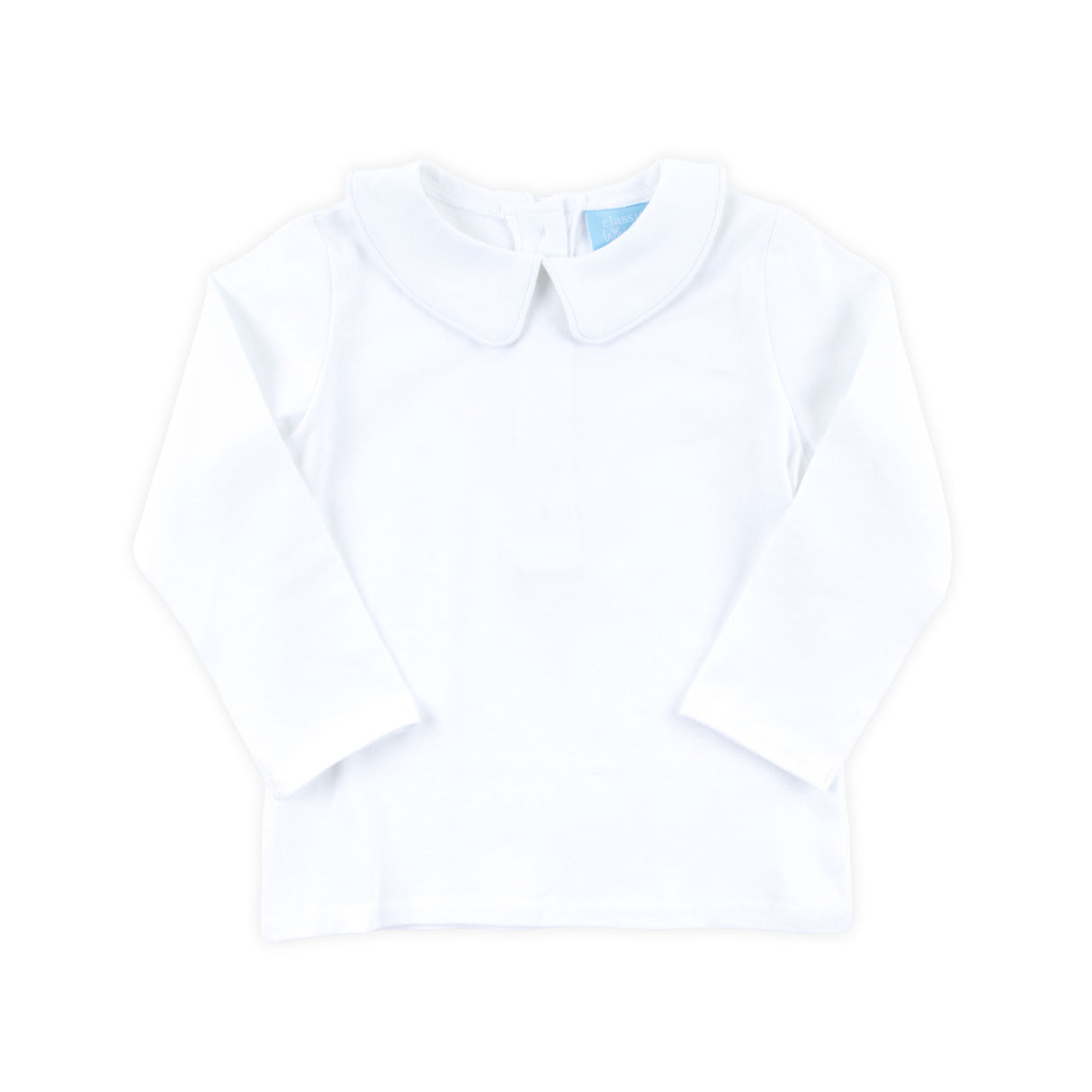 Boys White Knit Long Sleeve Undershirt