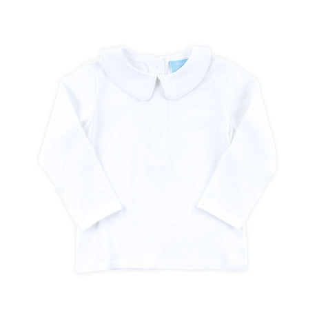 Boys White Knit Long Sleeve Undershirt
