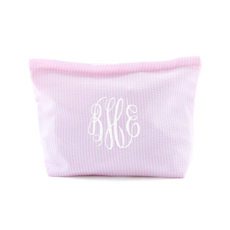 Stripe Seersucker Cosmetic Bag