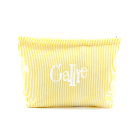 Stripe Seersucker Cosmetic Bag