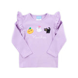 Spooky Purple Ruffle Top