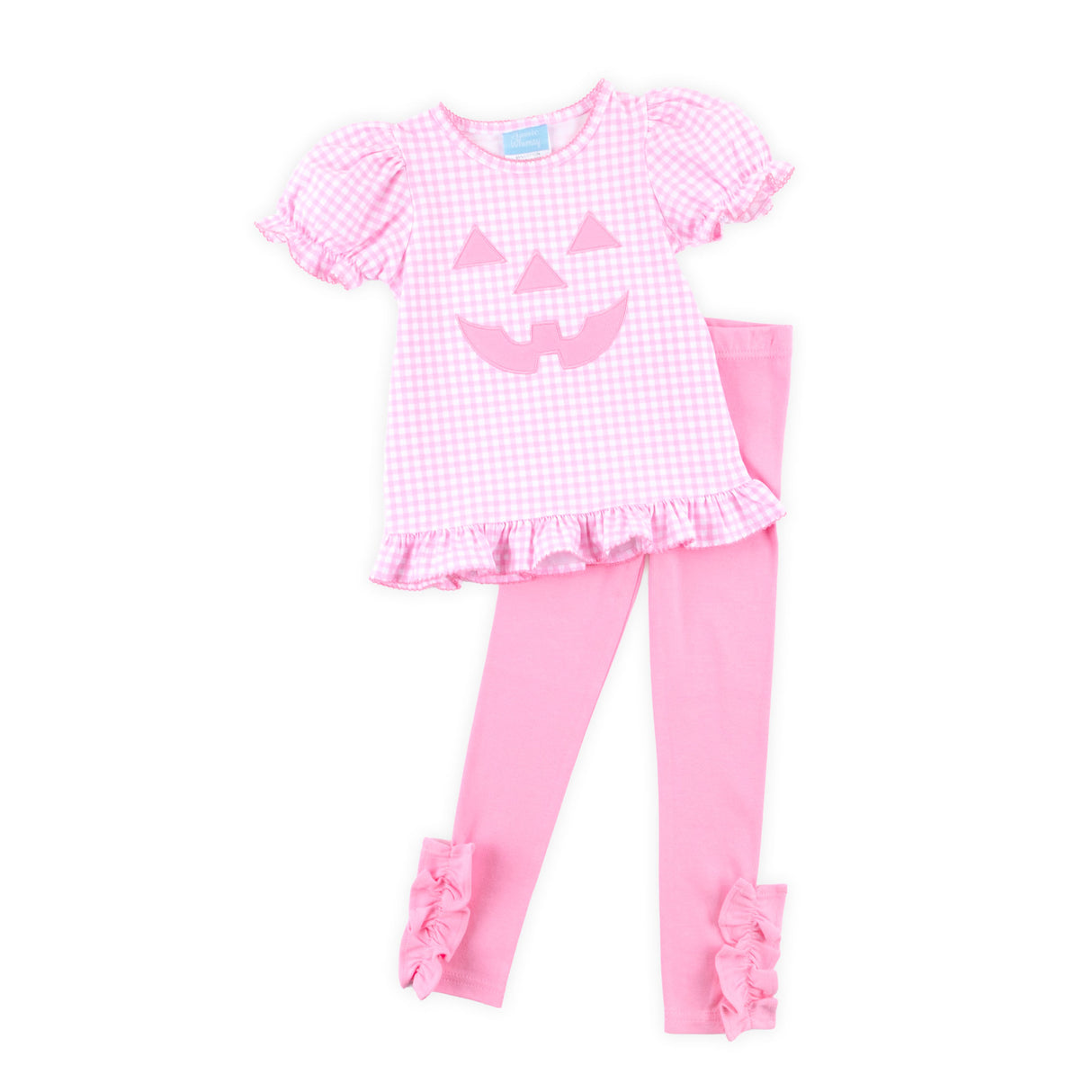 Jack O'Lantern Pink Gingham Milly Legging Set