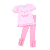 Jack O'Lantern Pink Gingham Milly Legging Set