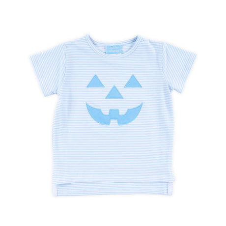 Jack O'Lantern Light Blue Stripe Short Sleeve Shirt