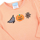 Spooky Orange Stripe Long Sleeve Shirt