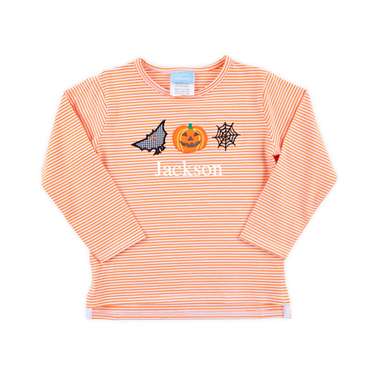 Spooky Orange Stripe Long Sleeve Shirt