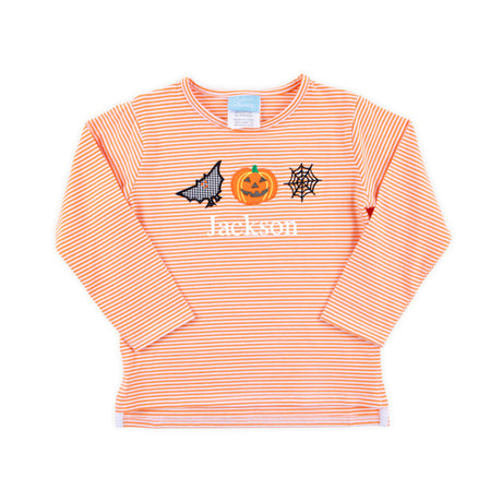 Spooky Orange Stripe Long Sleeve Shirt
