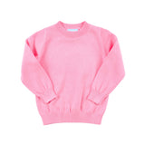 Pink Scalloped Crew Neck Sweater