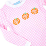 Pumpkin Trio Pink Gingham Pajamas