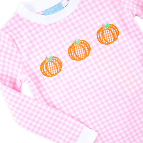 Pumpkin Trio Pink Gingham Pajamas