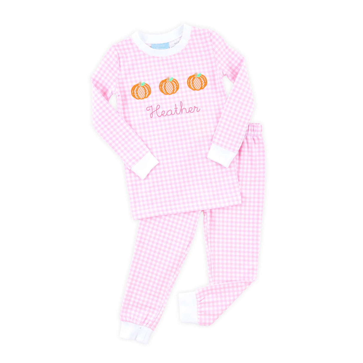 Pumpkin Trio Pink Gingham Pajamas