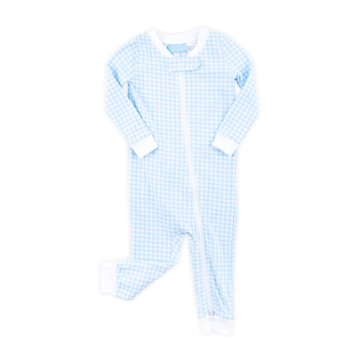 Pumpkin Trio Blue Gingham Zip Sleeper