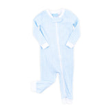 Pumpkin Trio Blue Gingham Zip Sleeper