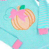 Pumpkin Pink Green Stripe Pajamas
