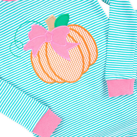 Pumpkin Pink Green Stripe Pajamas