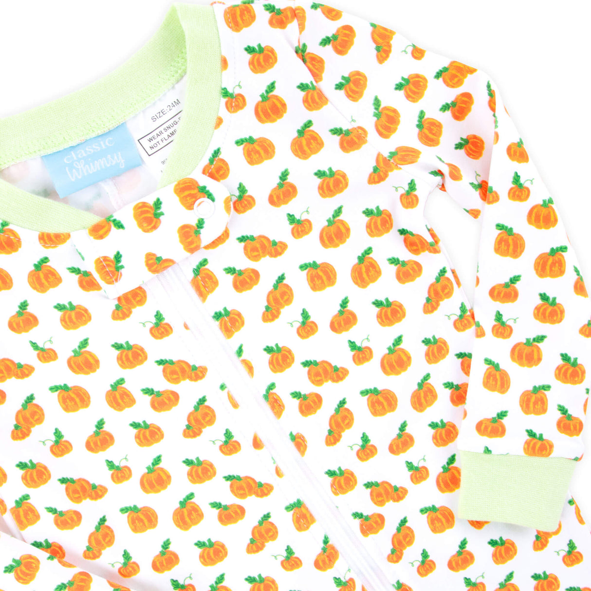 Pumpkin Patch Green Zip Sleeper