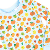 Autumn Pumpkin Blue Pajamas