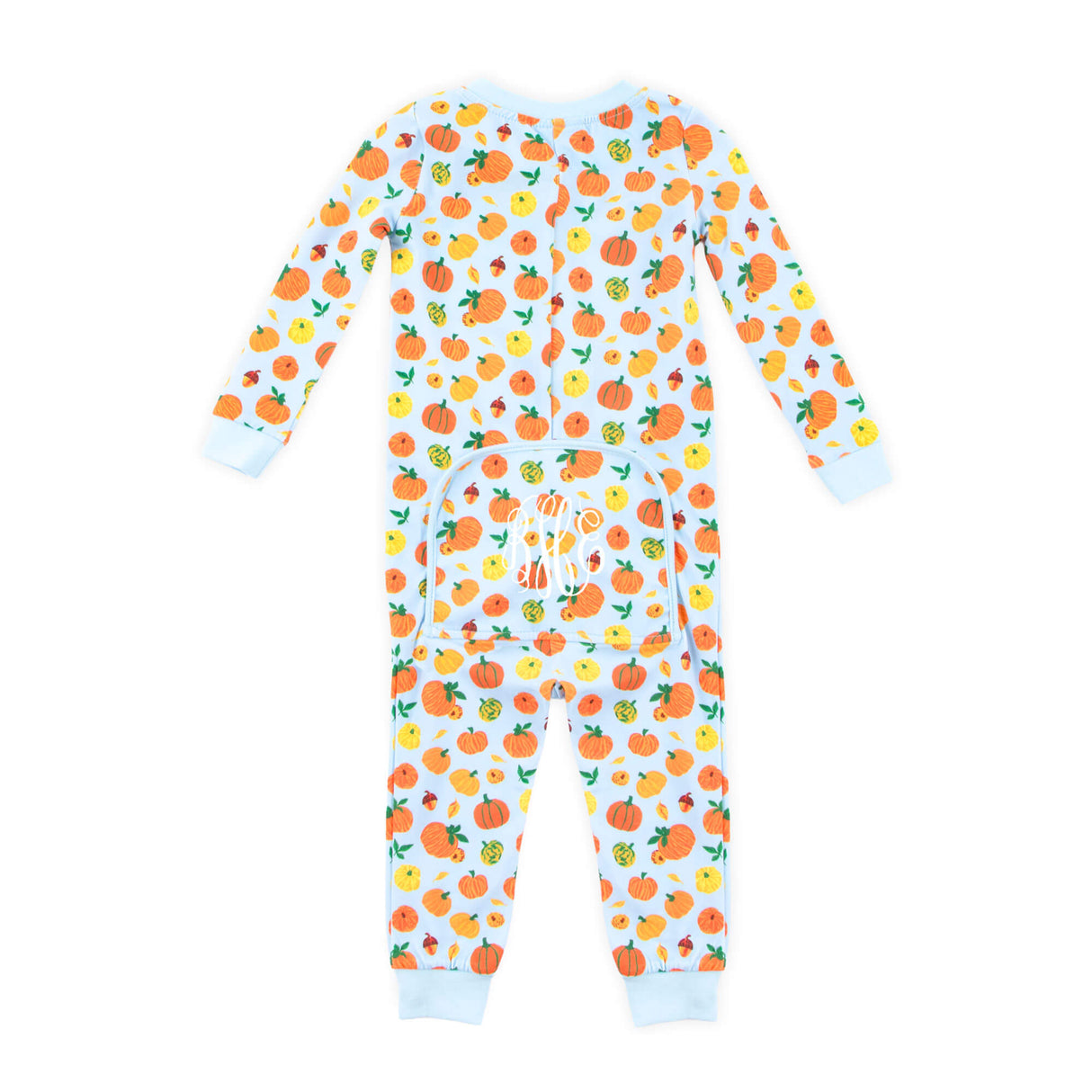 Autumn Pumpkin Blue Zip Sleeper