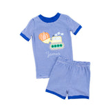 Pumpkin Crane Royal Stripe Short Pajamas