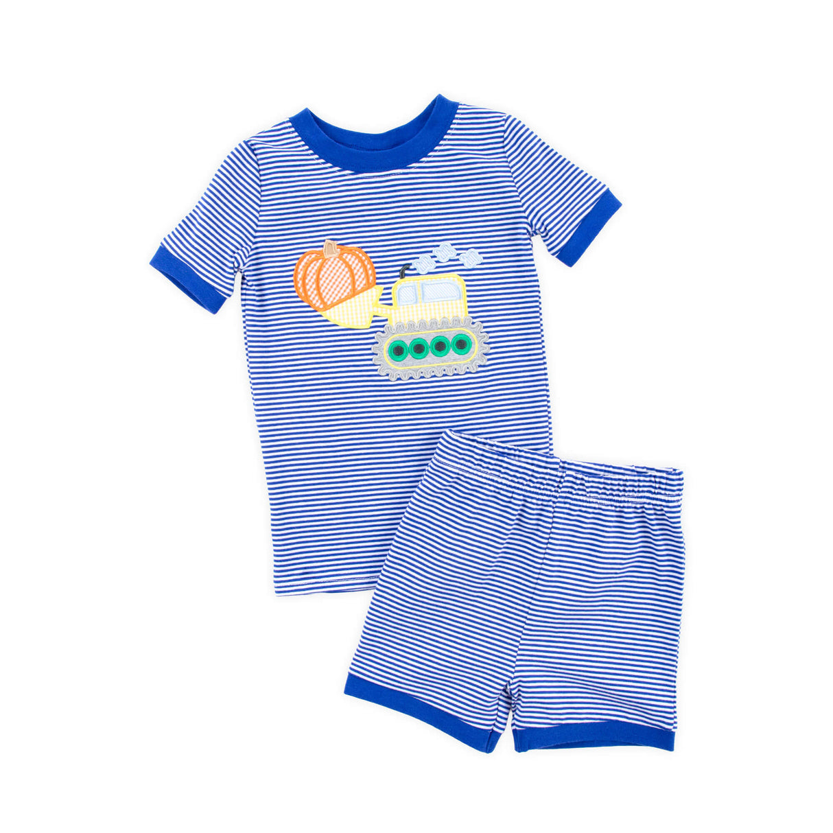Pumpkin Crane Royal Stripe Short Pajamas