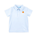 Pumpkin Light Blue Stripe Polo Shirt