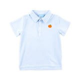 Pumpkin Light Blue Stripe Polo Shirt