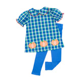 Pumpkin Royal Plaid Sally Legging Set