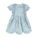 Butchart Garden Blue Smocked Aria Dress