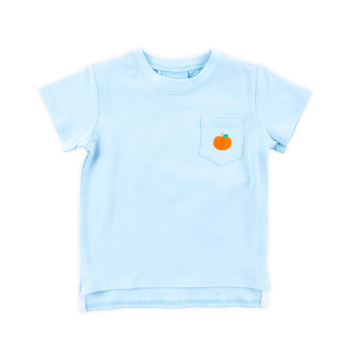Pumpkin Light Blue Short Sleeve Pocket Shirt