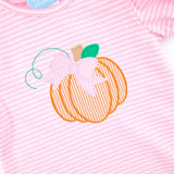 Cute Pumpkin Pink Stripe Cleo Dress