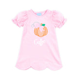 Cute Pumpkin Pink Stripe Cleo Dress