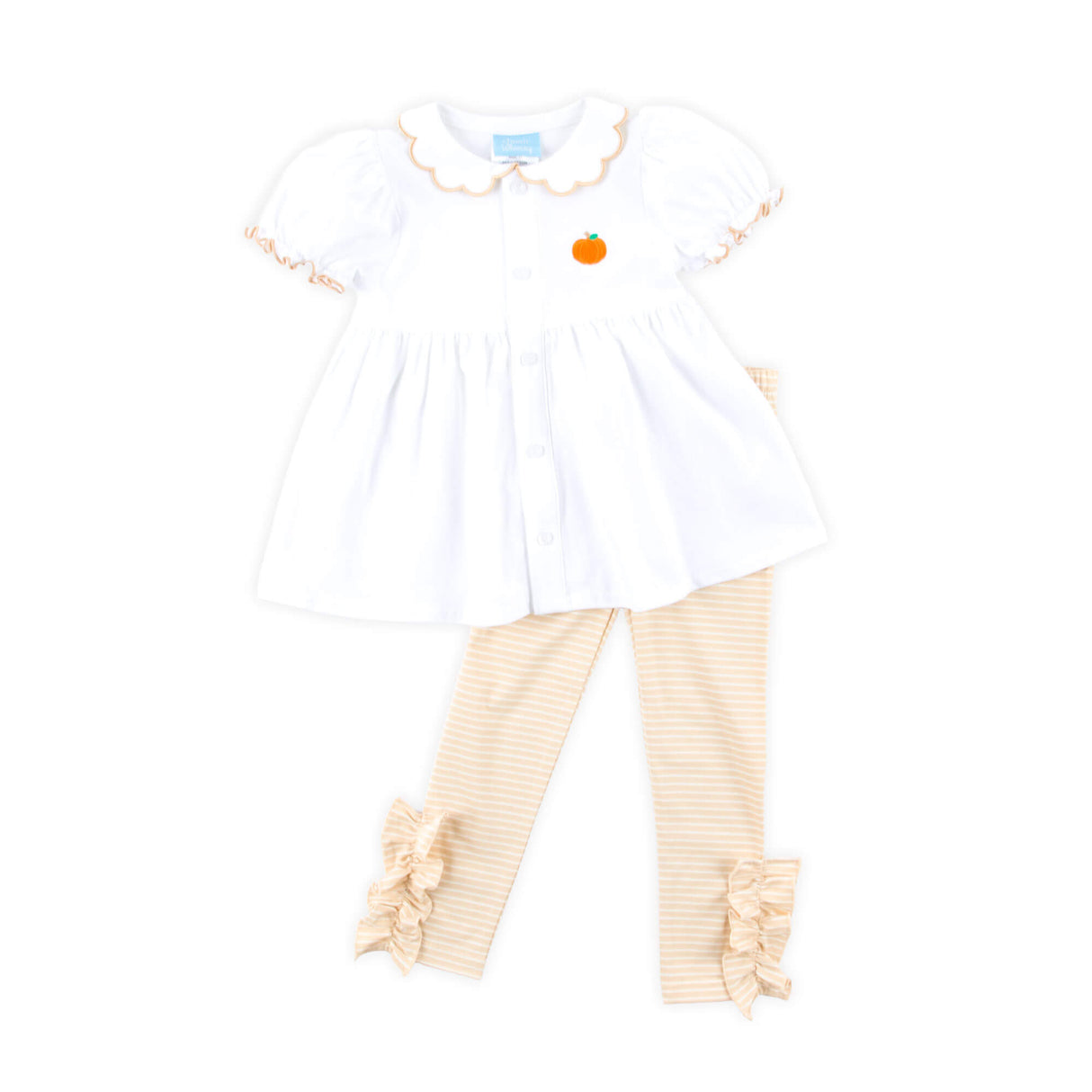 Sweet Pumpkin Tan Stripe Lola Legging Set