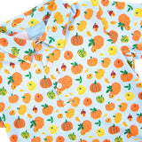 Autumn Pumpkin Blue Polo Shirt