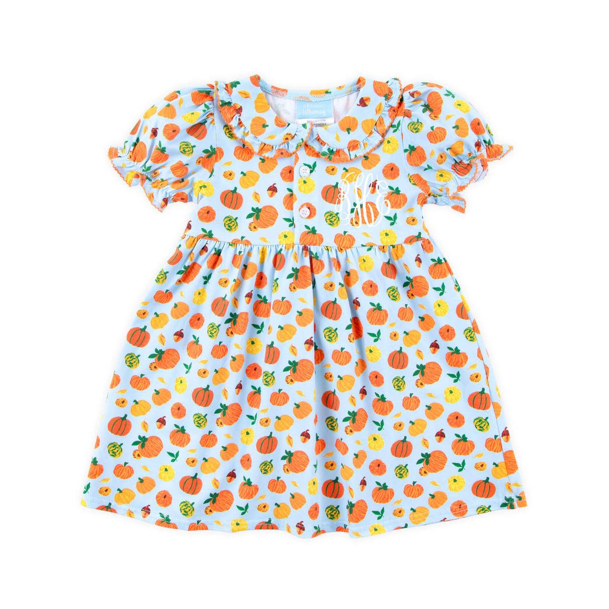 Autumn Pumpkin Blue Lola Dress