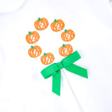 Pumpkin Wreath Green Stripe Claire Legging Set