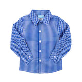 Royal Blue Windowpane Button Down Shirt