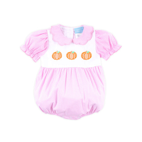 Pumpkin Trio Pink Gingham Bubble