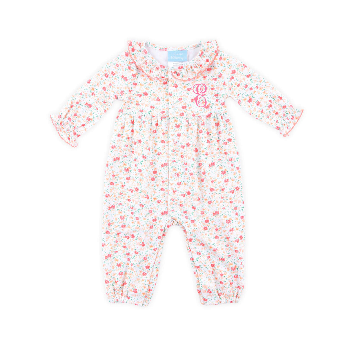 Pumpkin & Bloom Pink Ruffle Sleeper