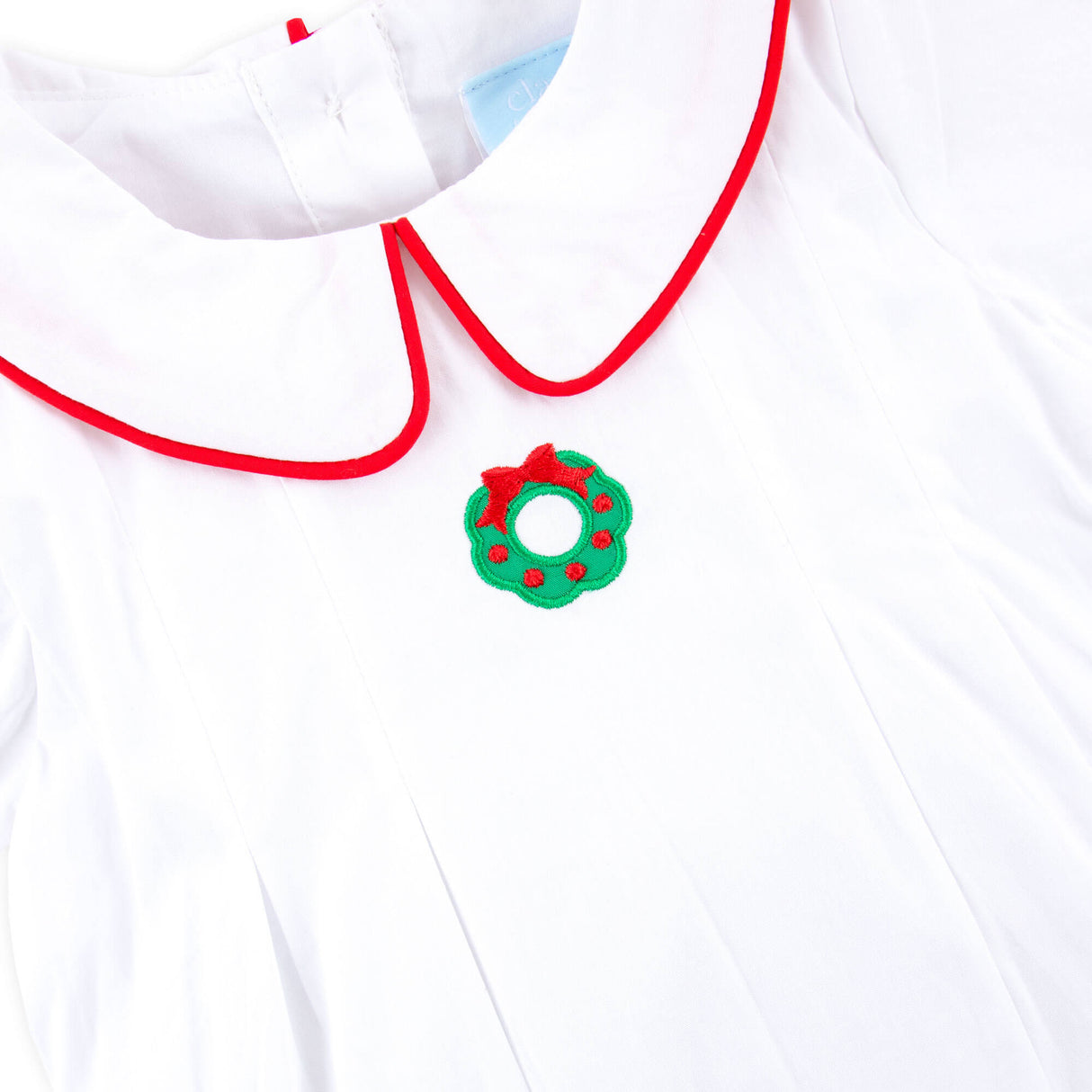 Christmas Wreath White Collared Bubble