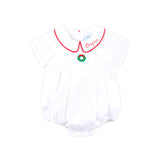 Christmas Wreath White Collared Bubble