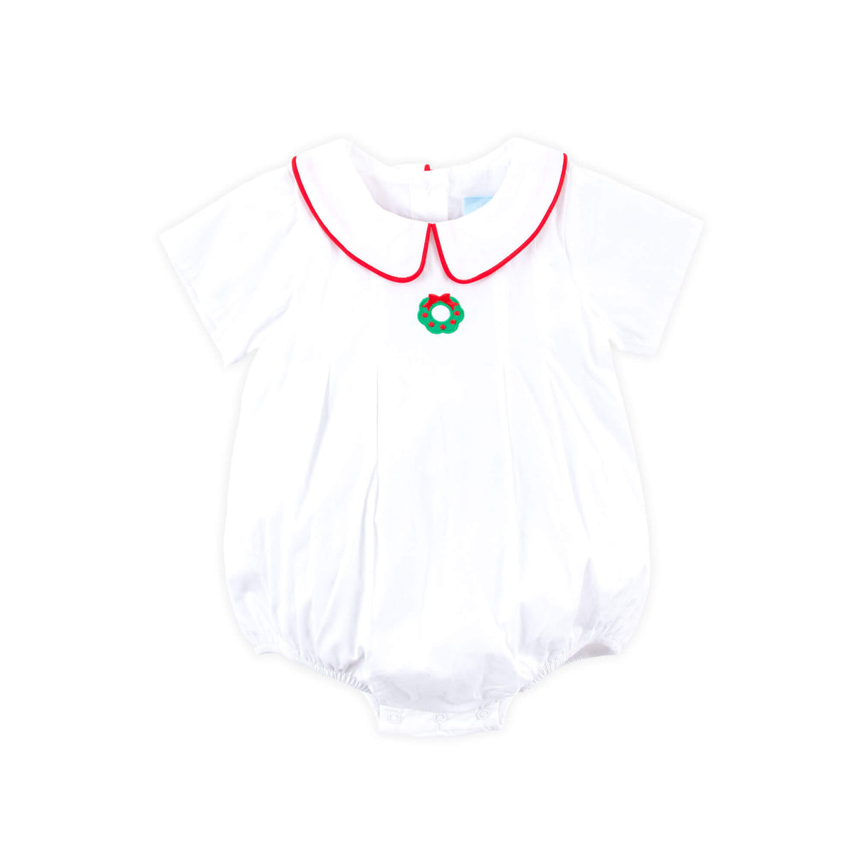 Christmas Wreath White Collared Bubble