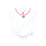 Christmas Wreath White Collared Bubble