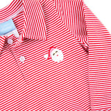 Happy Santa Red Stripe Polo Romper