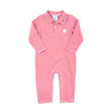 Happy Santa Red Stripe Polo Romper