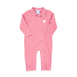 Happy Santa Red Stripe Polo Romper