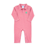 Christmas Tree Red Stripe Polo Romper