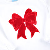 Bow White Long Sleeve Top