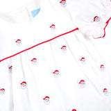 Happy Santa Schiffli White Blair Bloomer Set