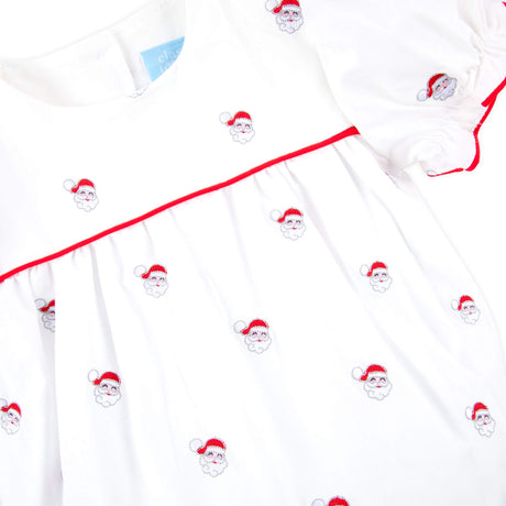 Happy Santa Schiffli White Blair Bloomer Set