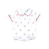 Happy Santa Schiffli White Collared Bubble